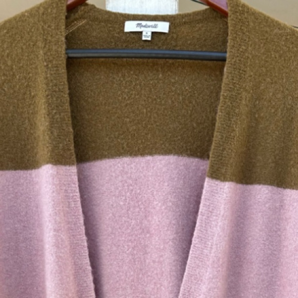 Madewell Women’s Knit Colorblock Cardigan W/Pockets Sz Small - Picture 4 of 7